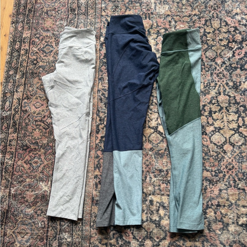 Outdoor Voices Women's Colorblock Leggings - Gray, Navy, Green